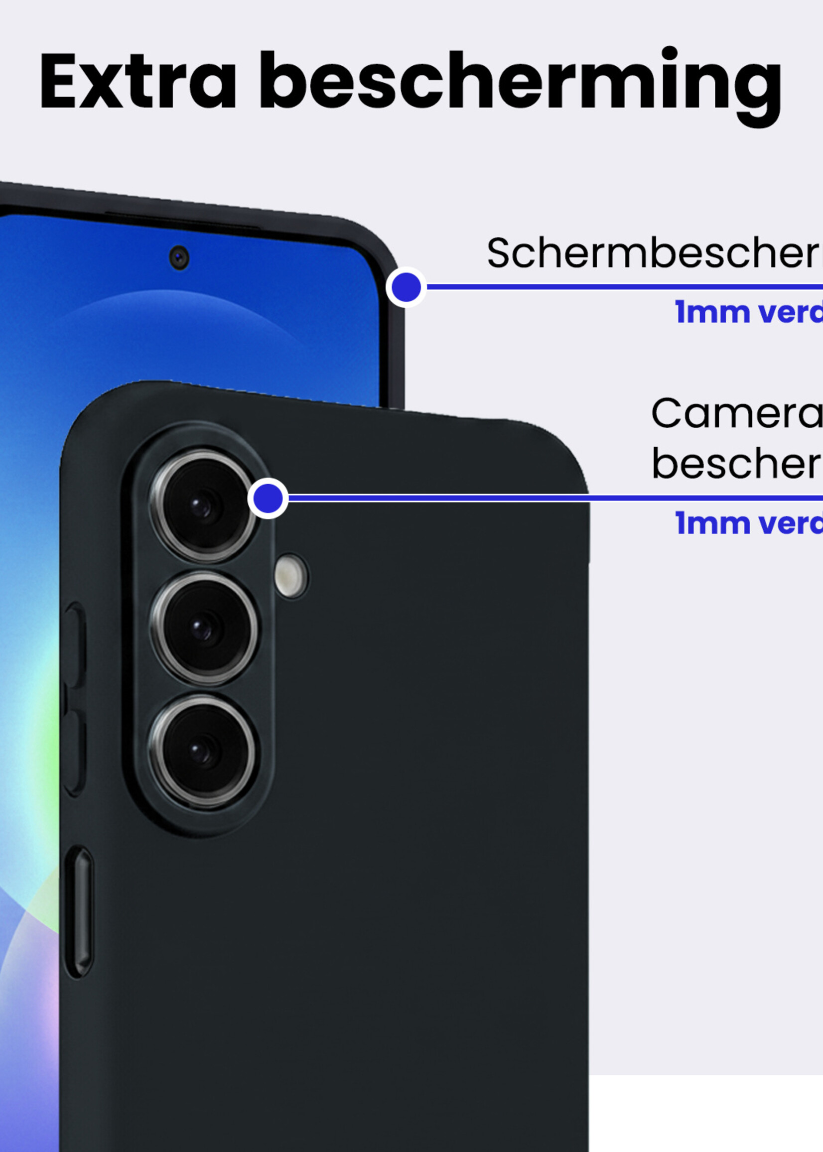 BTH BTH Samsung Galaxy A27 Hoesje Siliconen - Donkerblauw - 2 PACK