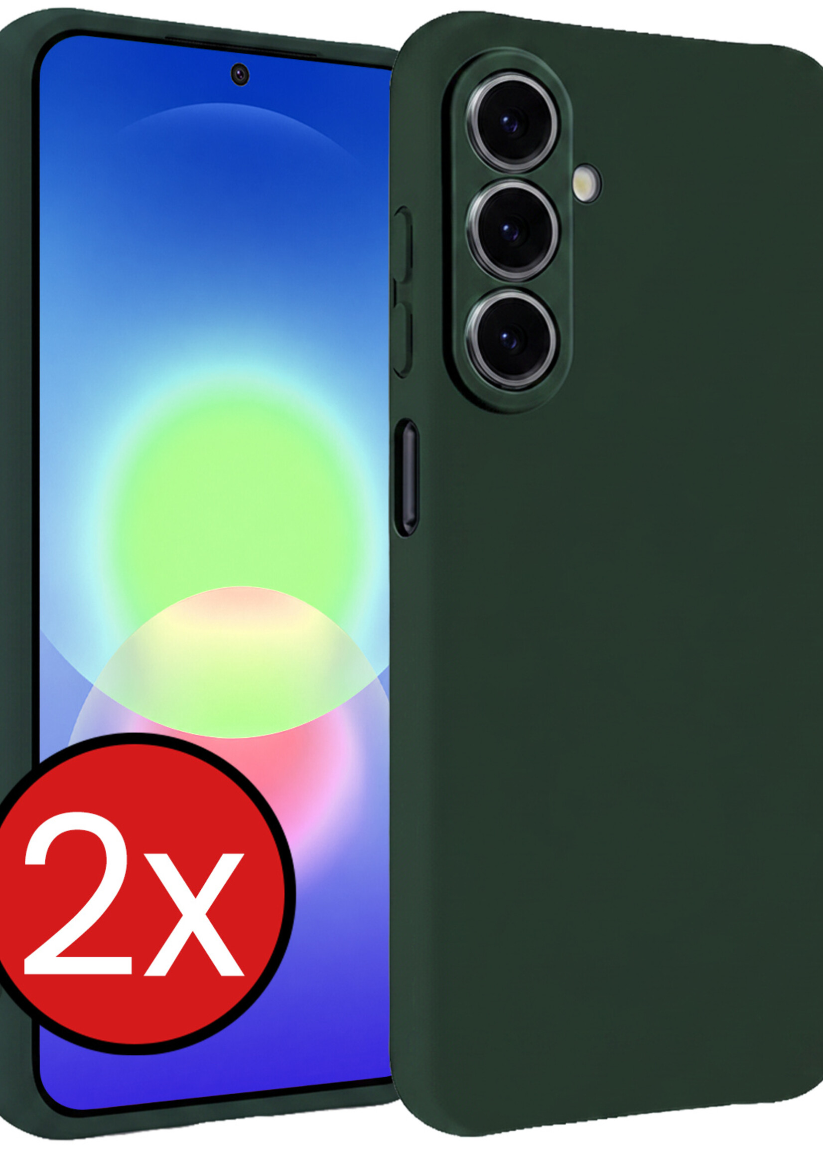 BTH BTH Samsung Galaxy A27 Hoesje Siliconen - Donkergroen - 2 PACK