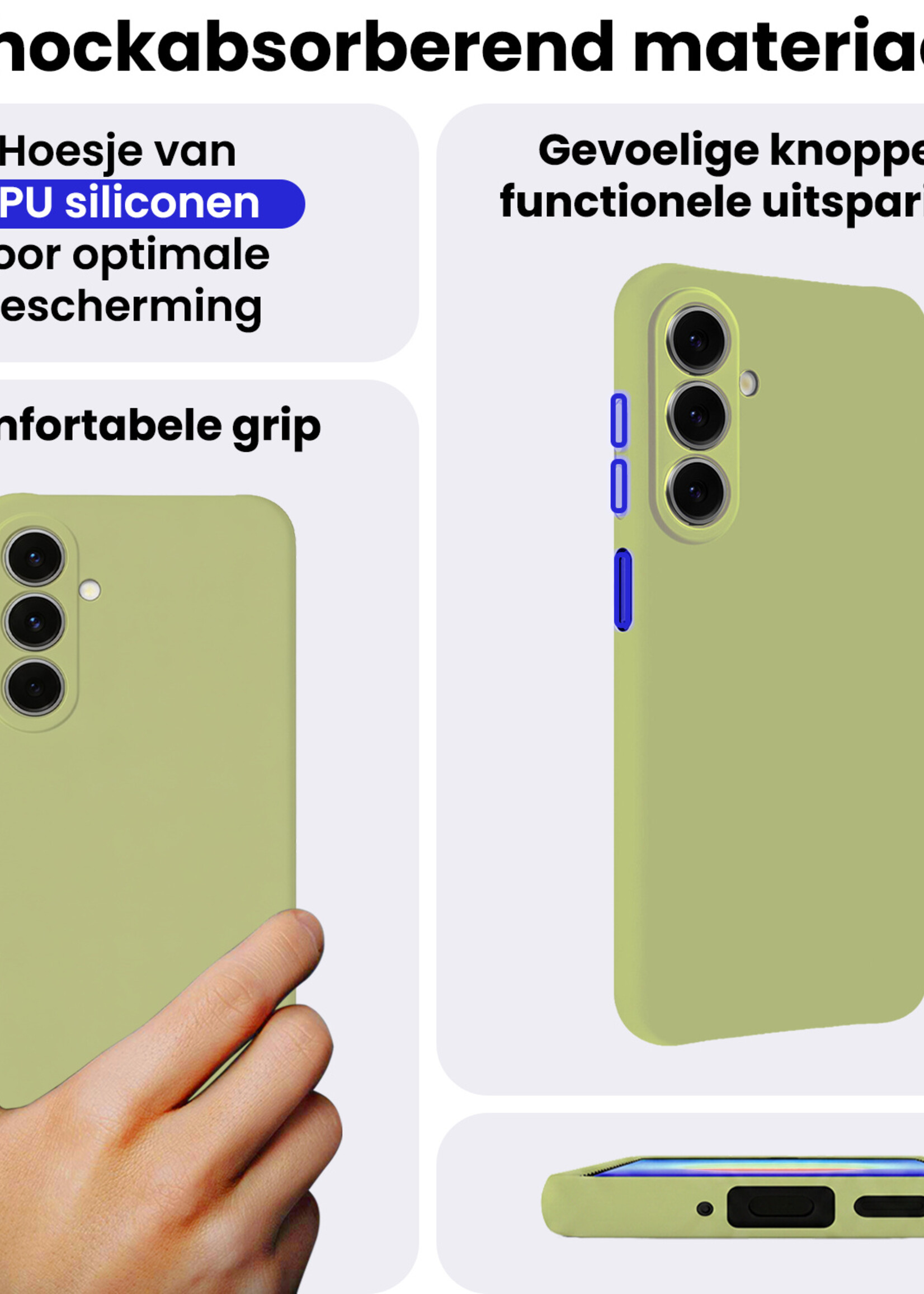 BTH BTH Samsung Galaxy A27 Hoesje Siliconen - Groen - 2 PACK
