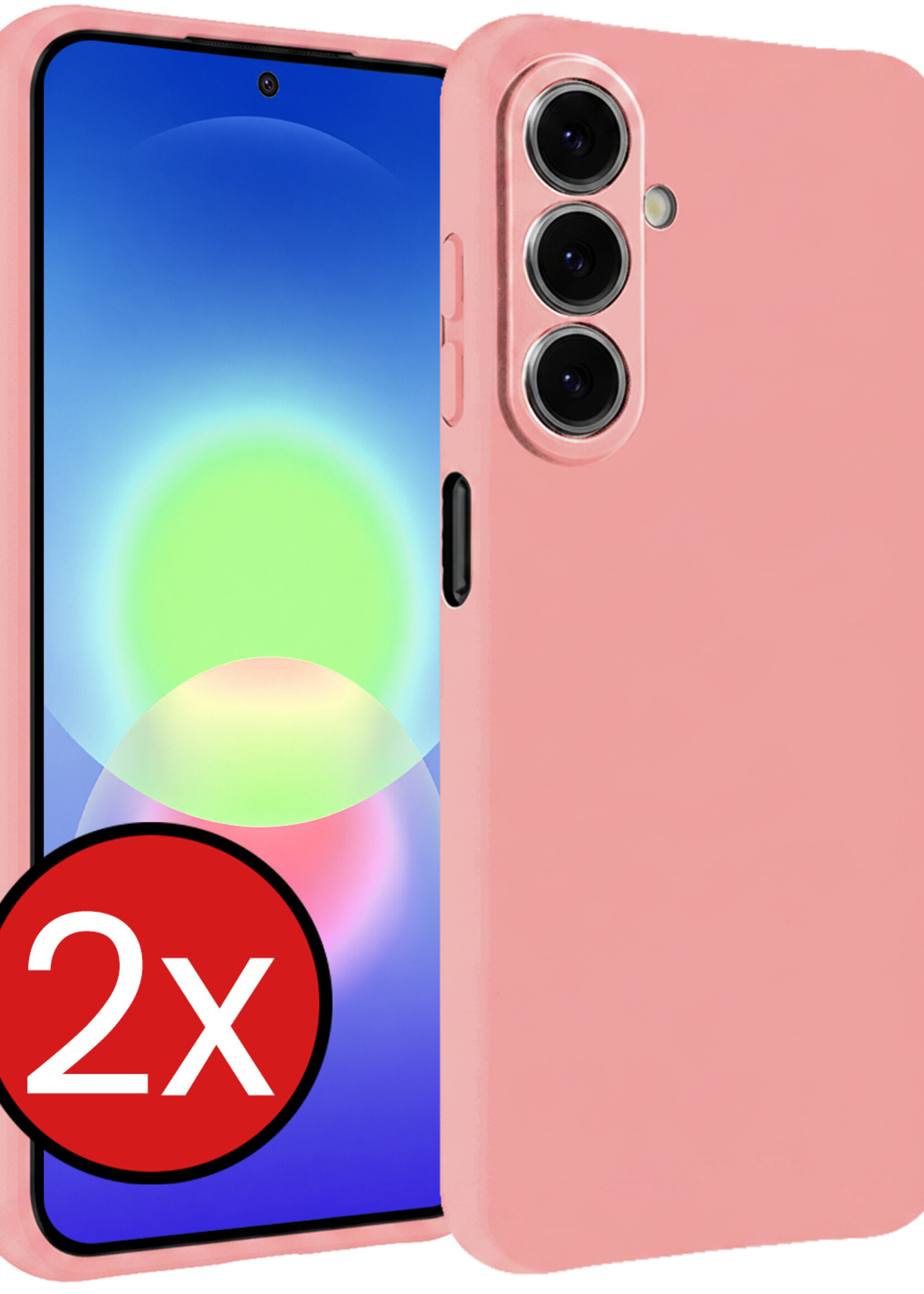 BTH BTH Samsung Galaxy A27 Hoesje Siliconen - Lichtroze - 2 PACK