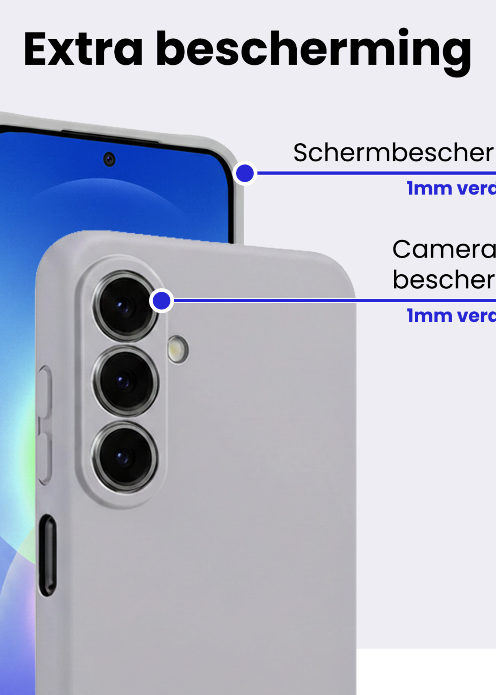 BTH BTH Samsung Galaxy A27 Hoesje Siliconen - Lila - 2 PACK