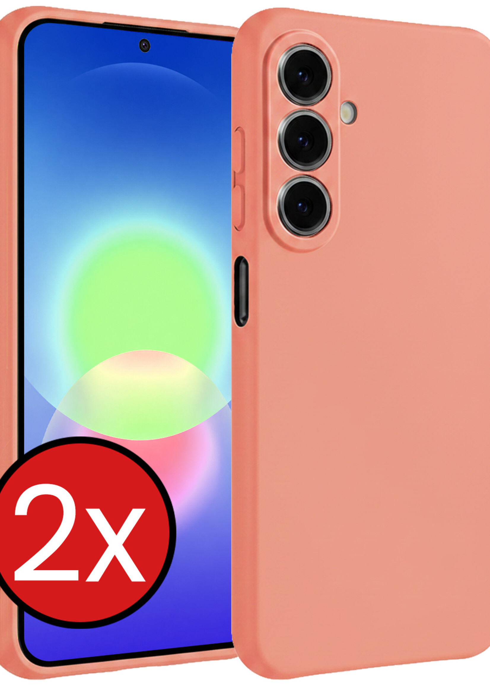 BTH BTH Samsung Galaxy A27 Hoesje Siliconen - Perzik - 2 PACK