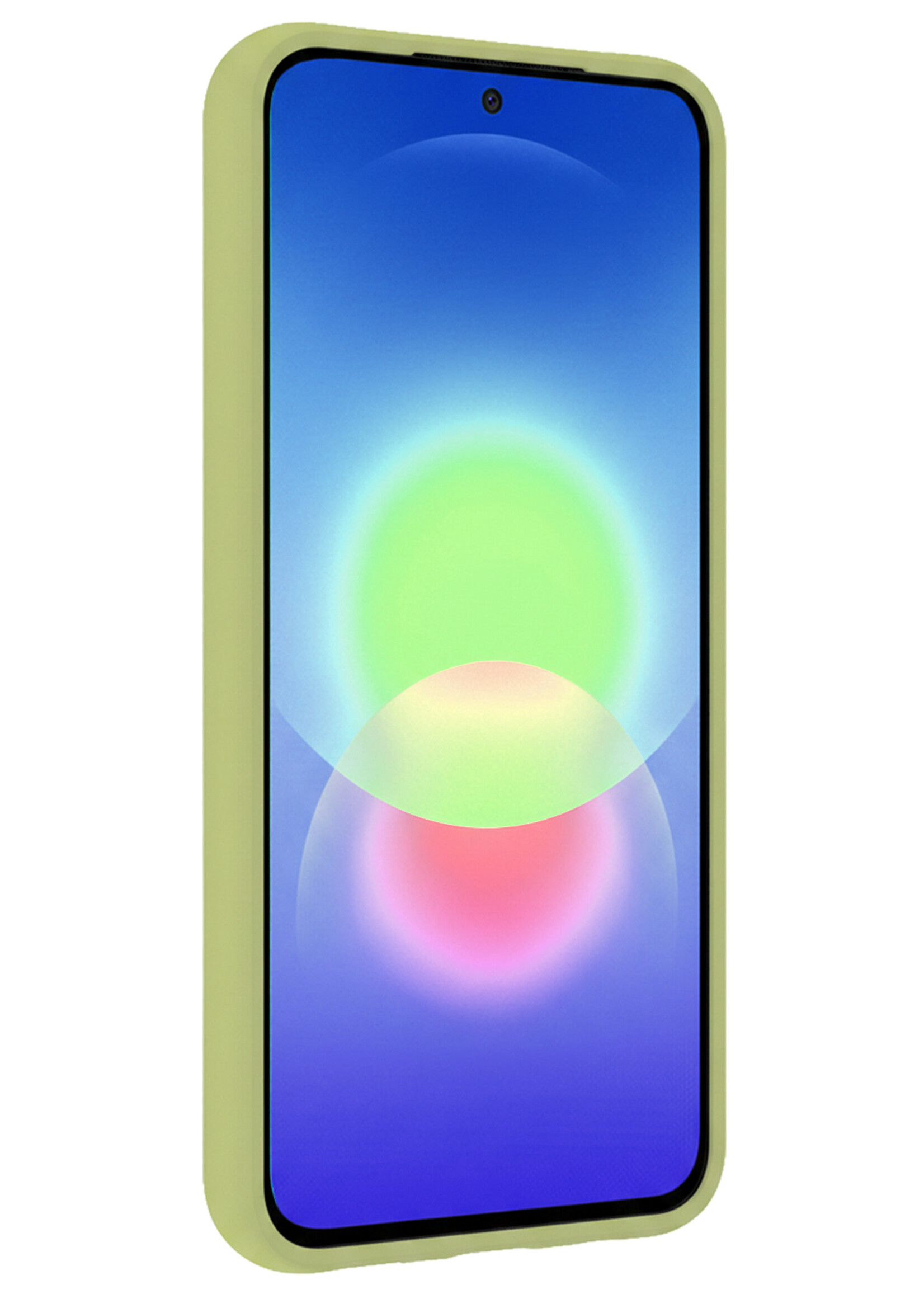 BTH BTH Samsung Galaxy A27 Hoesje Siliconen Met Screenprotector - Groen