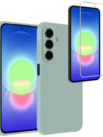 BTH BTH Samsung Galaxy A27 Hoesje Siliconen Met Screenprotector - Lichtblauw