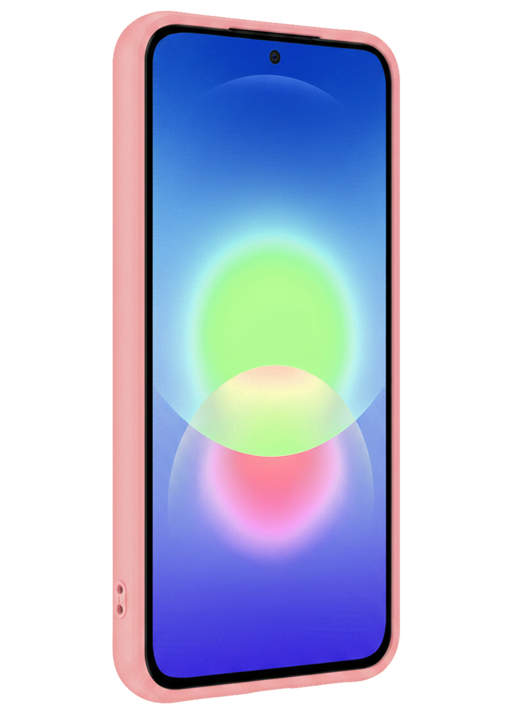 BTH BTH Samsung Galaxy A27 Hoesje Siliconen Met Screenprotector - Lichtroze