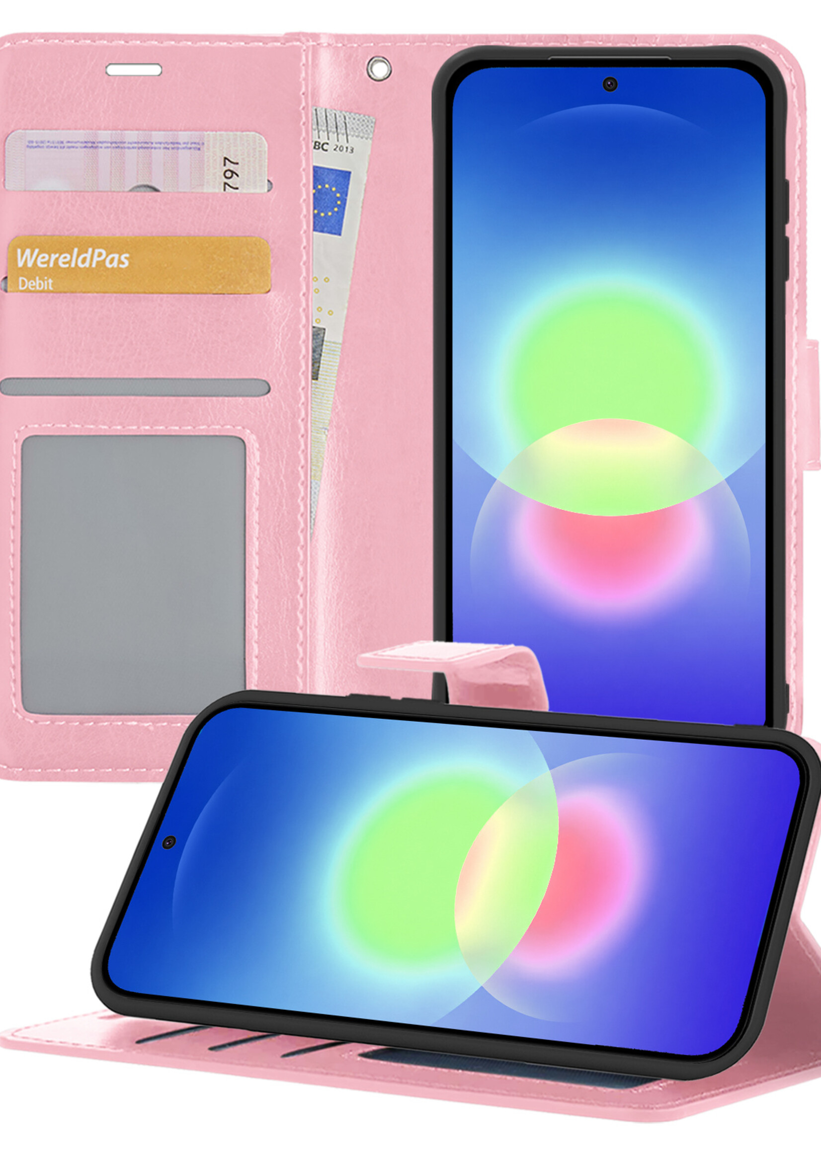 BTH BTH Samsung Galaxy A27 Hoesje Bookcase - Lichtroze