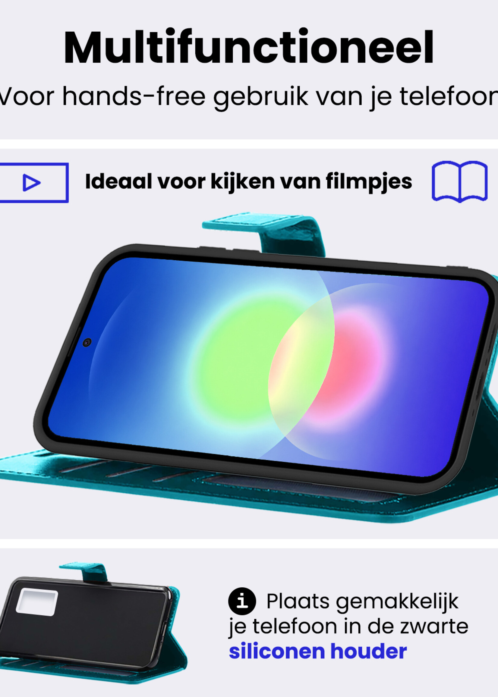 BTH BTH Samsung Galaxy A27 Hoesje Bookcase - Turquoise