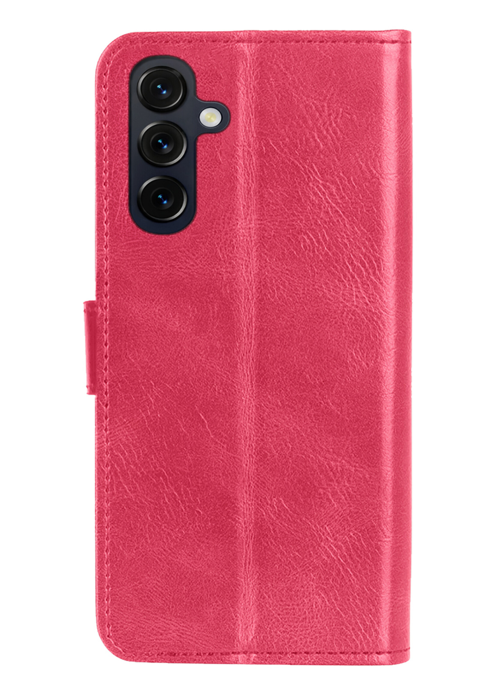BTH BTH Samsung Galaxy A27 Hoesje Bookcase Met Screenprotector - Donkerroze