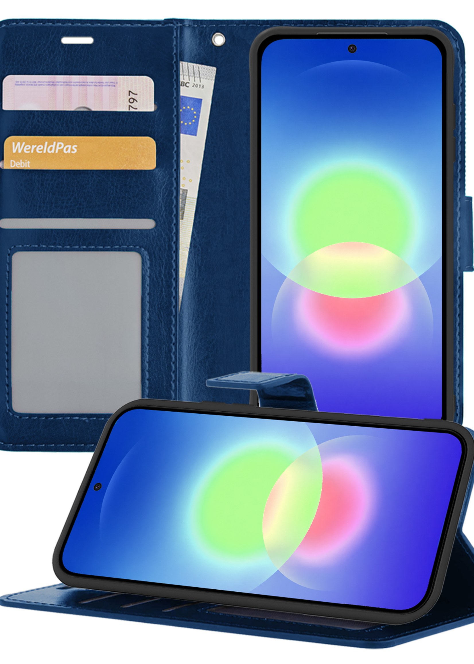 BTH BTH Samsung Galaxy A27 Hoesje Bookcase - Donkerblauw