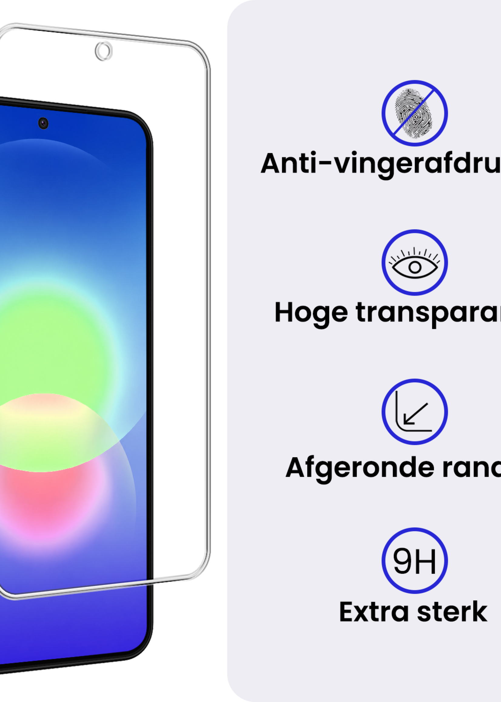 BTH BTH Samsung Galaxy A27 Hoesje Bookcase Met 2x Screenprotector - Donkerblauw