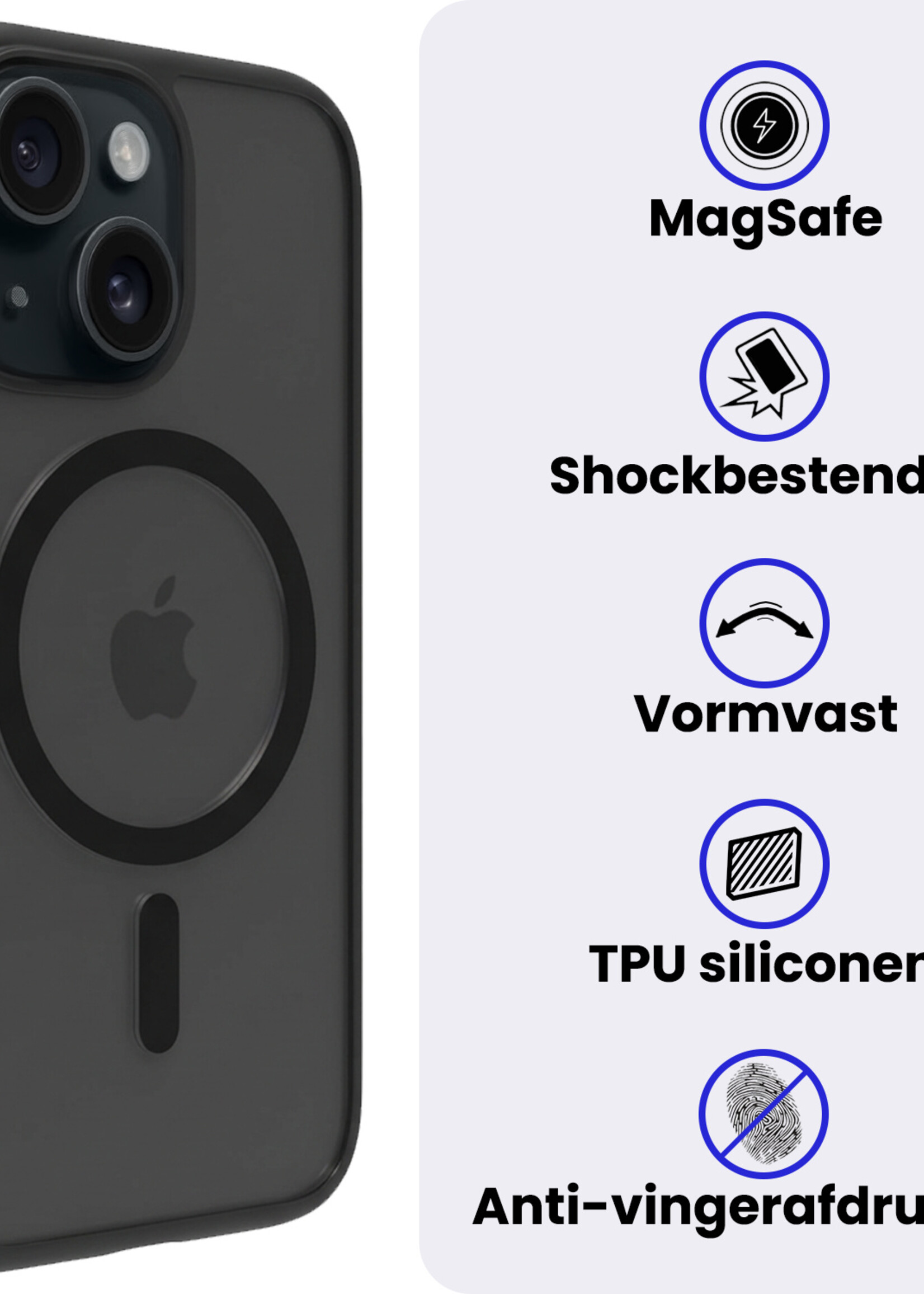 BTH BTH iPhone 14 Magsafe Hoesje - Zwart - 2 PACK