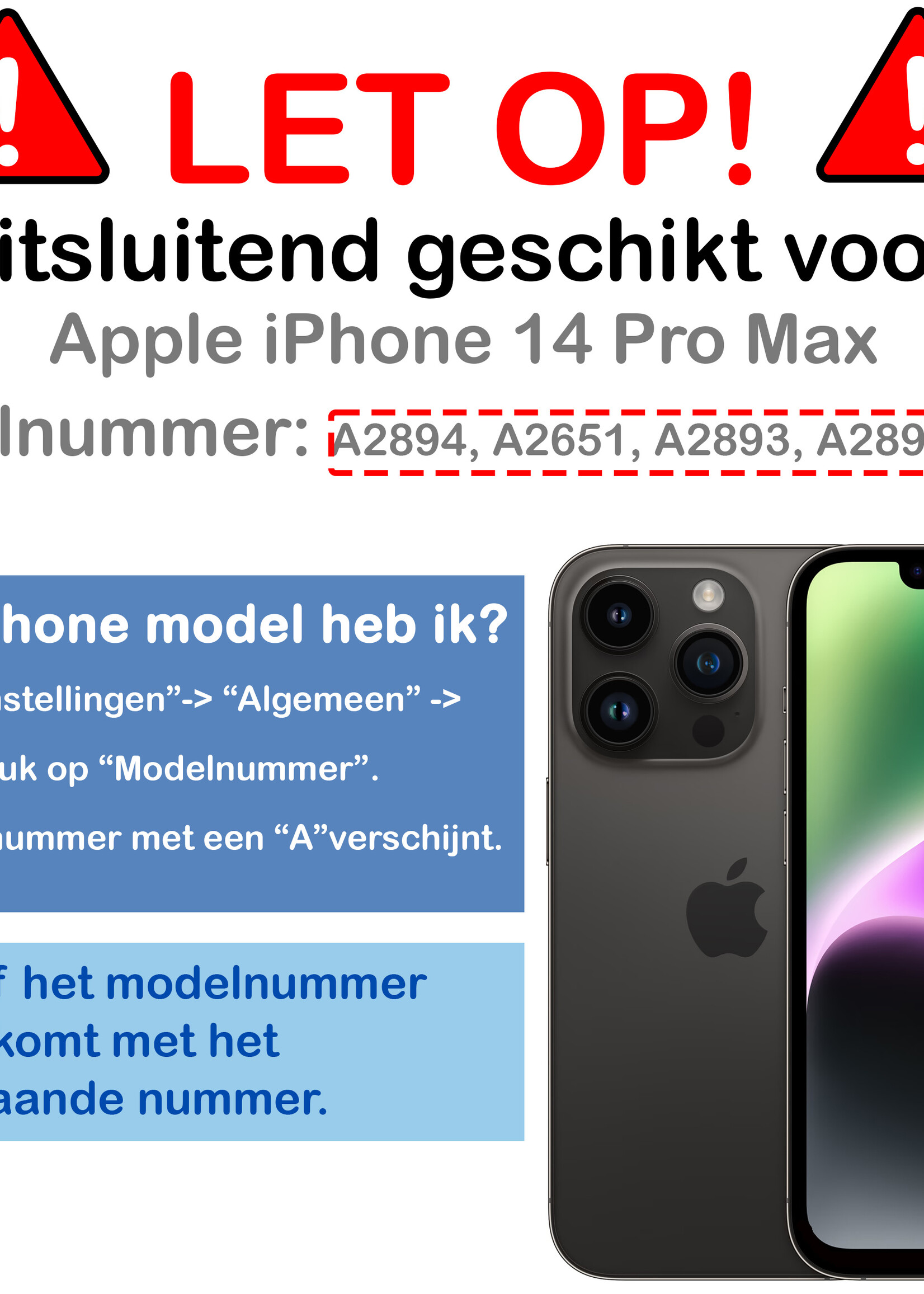 BTH BTH iPhone 14 Pro Max Magsafe Hoesje Zwart Met 2x Screenprotector