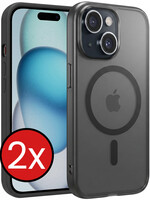 BTH BTH iPhone 15 Plus Magsafe Hoesje - Zwart - 2 PACK