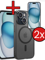 BTH BTH iPhone 15 Plus Magsafe Hoesje Zwart Met 2x Screenprotector