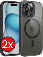 BTH BTH iPhone 15 Pro Magsafe Hoesje - Zwart - 2 PACK