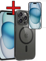 BTH BTH iPhone 15 Pro Magsafe Hoesje Zwart Met Screenprotector