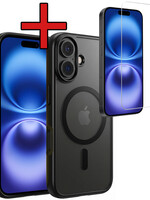 BTH BTH iPhone 16 Plus Magsafe Hoesje Zwart Met Screenprotector
