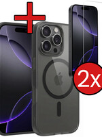 BTH BTH iPhone 16 Pro Magsafe Hoesje Zwart Met 2x Screenprotector