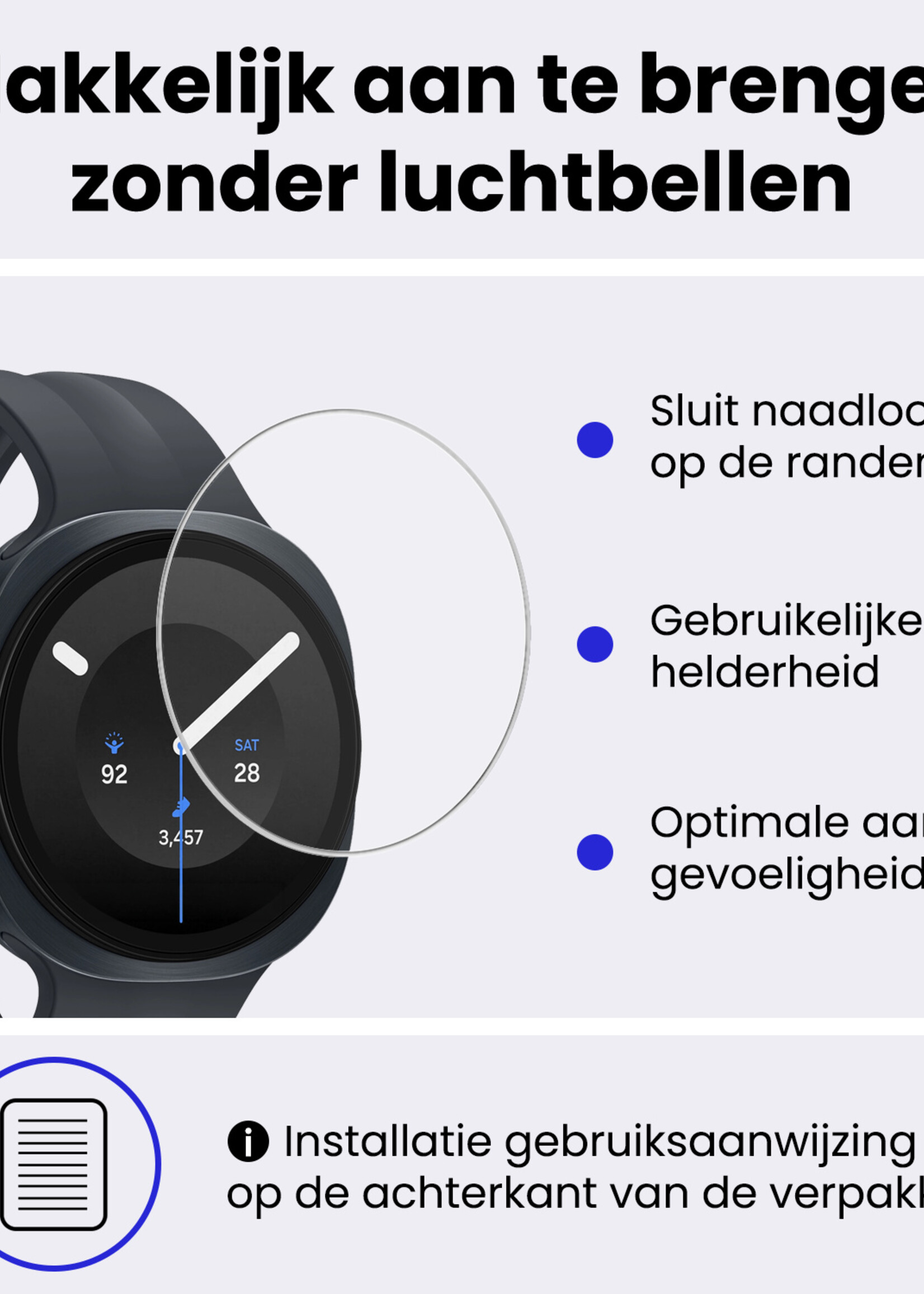 BTH BTH Samsung Galaxy Watch 9 (40 mm) Screenprotector - 3 PACK