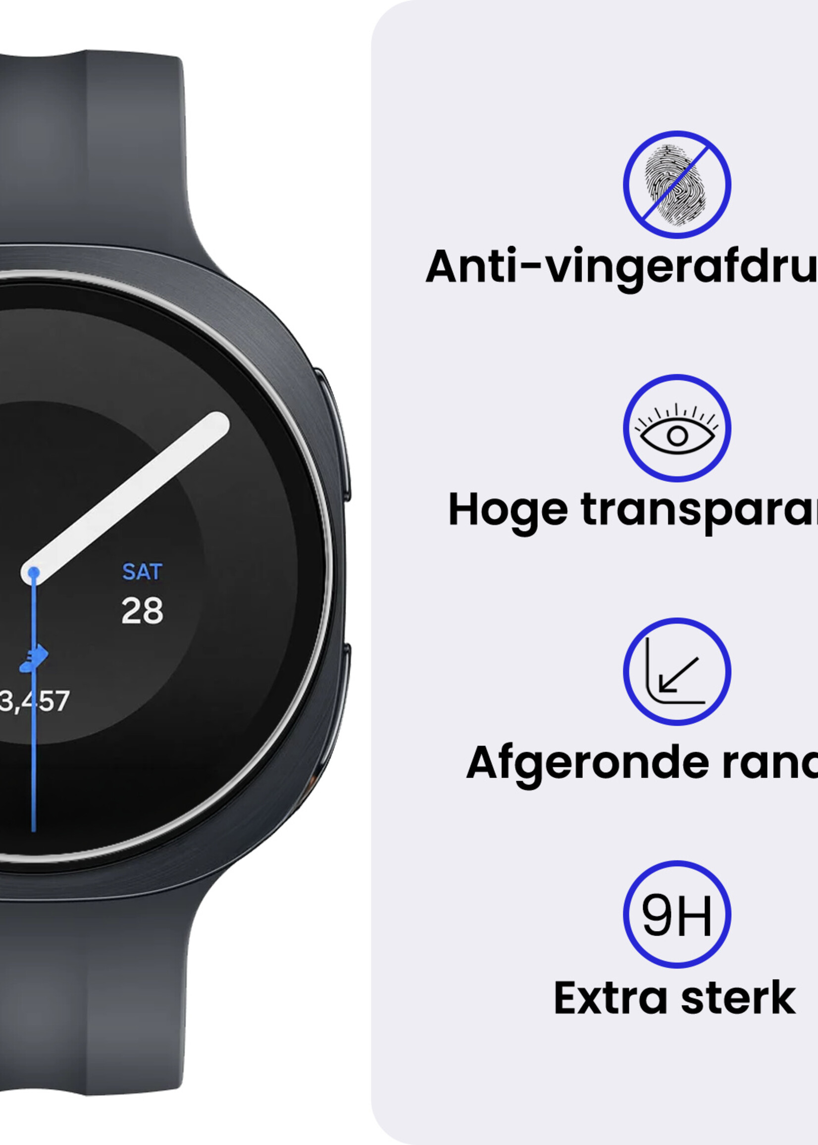 BTH BTH Samsung Galaxy Watch 9 (44 mm) Screenprotector - 3 PACK