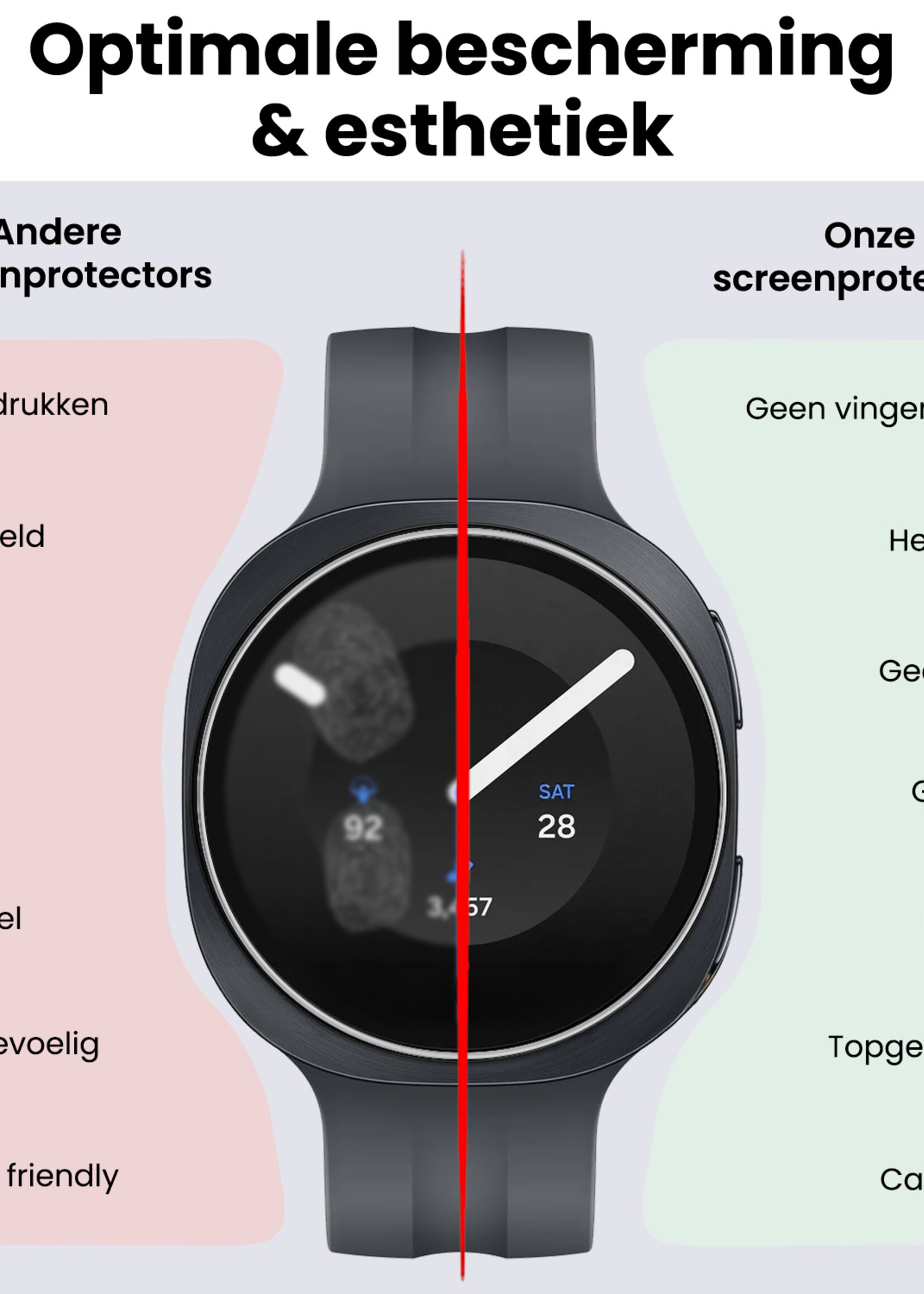 BTH BTH Samsung Galaxy Watch 9 (44 mm) Screenprotector - 3 PACK