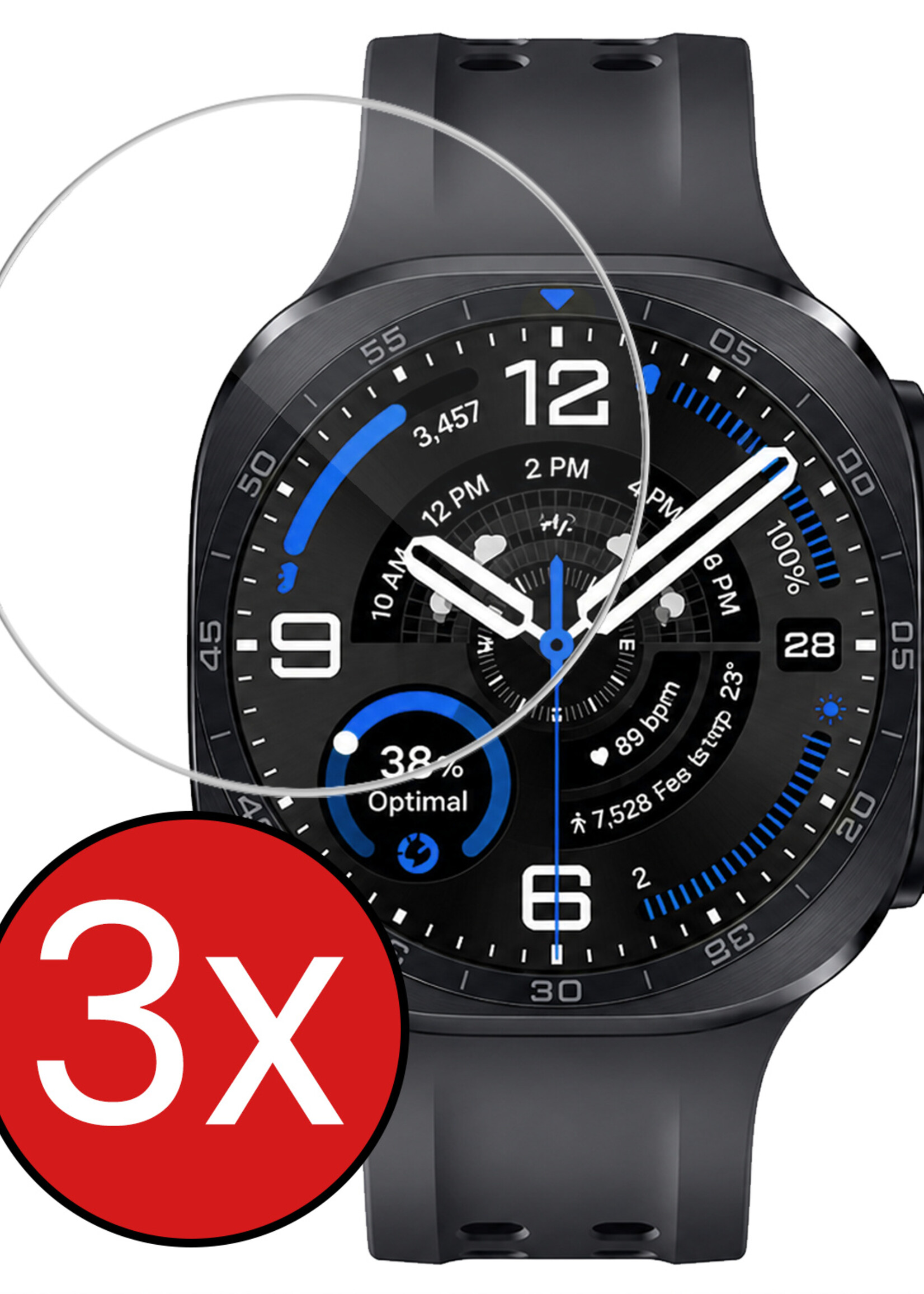 BTH BTH Samsung Galaxy Watch Ultra 2 (2026) Screenprotector - 3 PACK