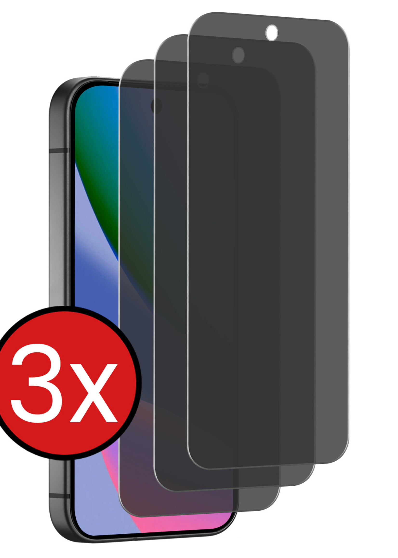 BTH BTH Google Pixel 11 Screenprotector Glas Privacy - 3 PACK