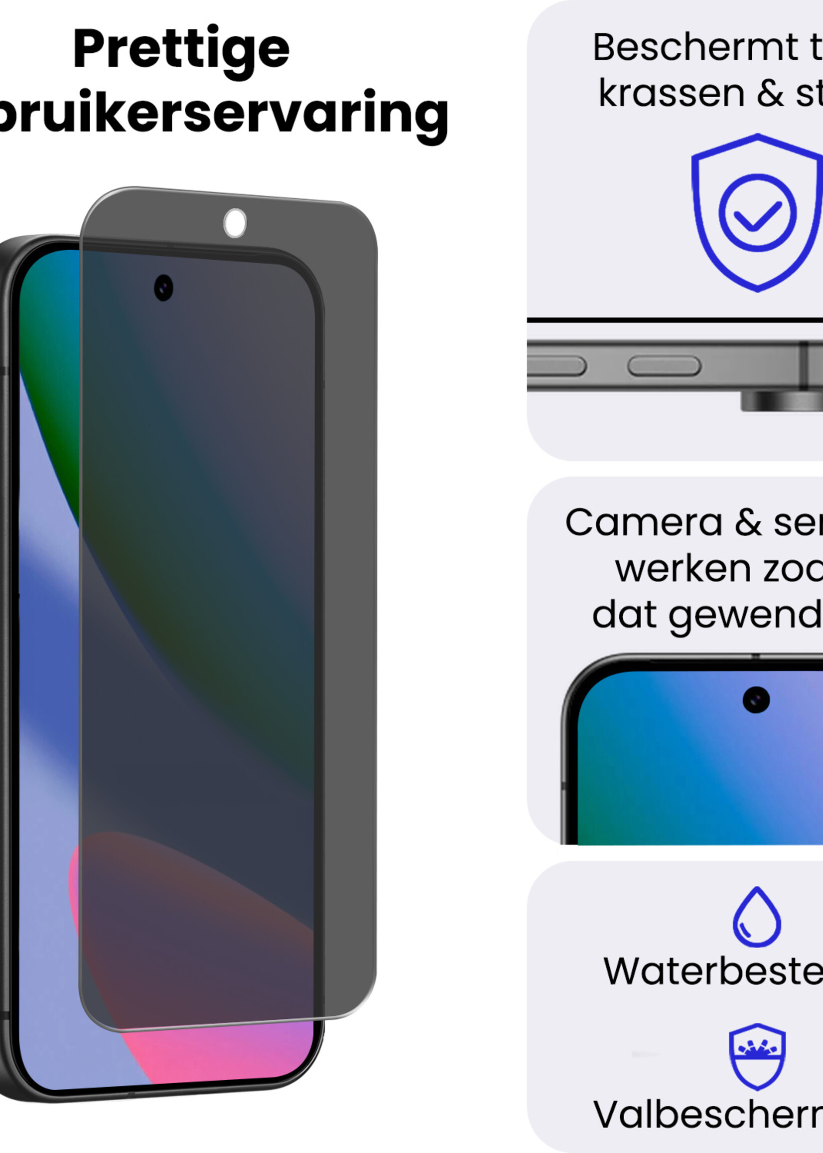 BTH BTH Google Pixel 11 Screenprotector Glas Privacy - 3 PACK