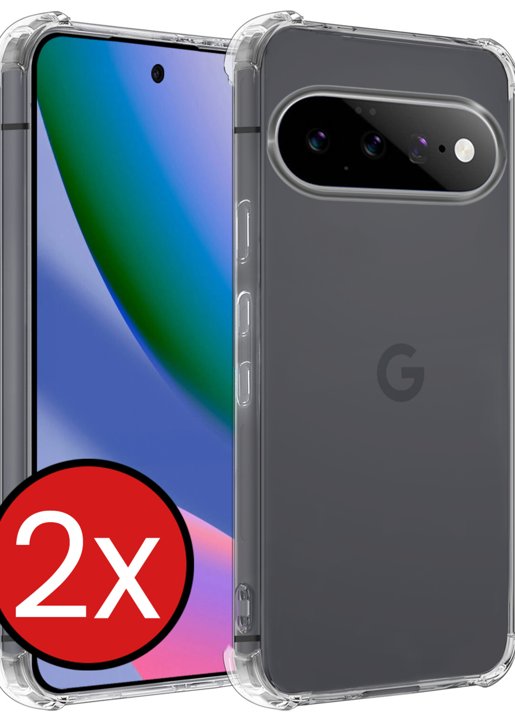 BTH BTH Google Pixel 11 Hoesje Shockproof - Transparant - 2 PACK