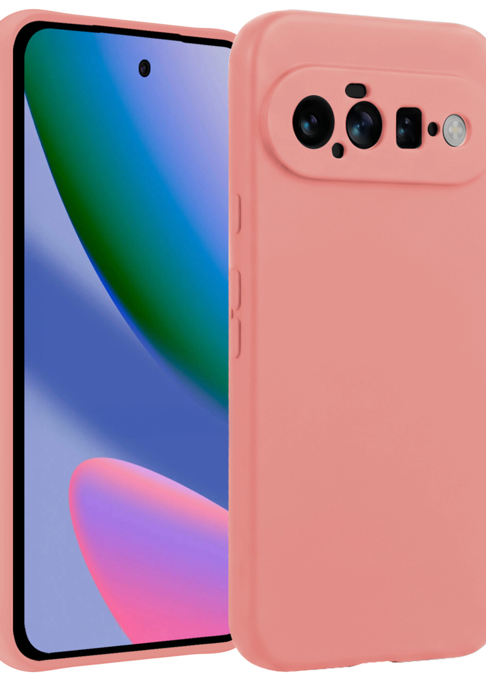 BTH BTH Google Pixel 11 Hoesje Siliconen - Lichtroze