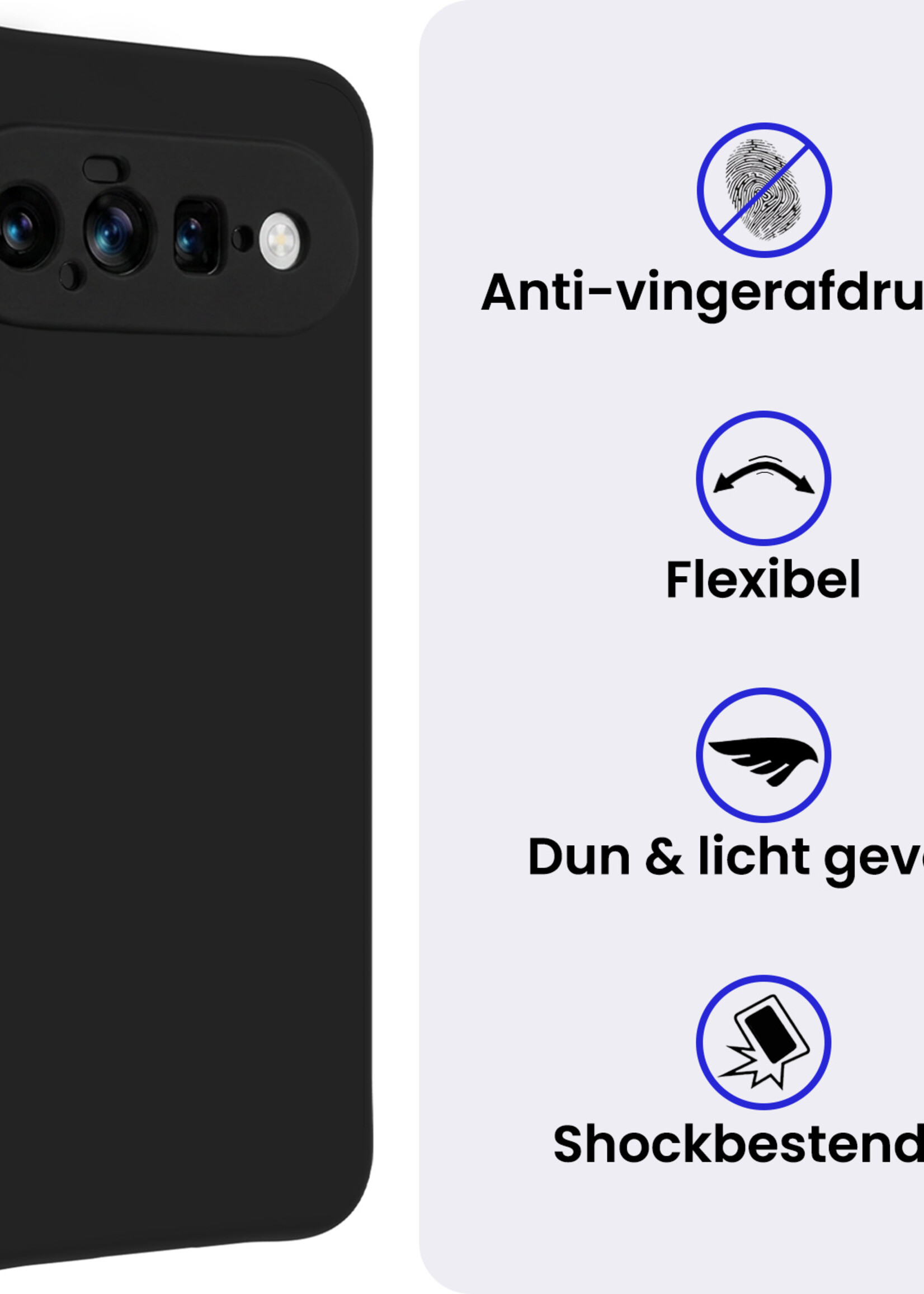BTH BTH Google Pixel 11 Hoesje Siliconen - Zwart