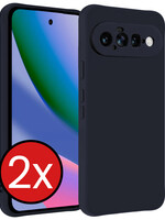 BTH BTH Google Pixel 11 Hoesje Siliconen - Donkerblauw - 2 PACK