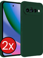 BTH BTH Google Pixel 11 Hoesje Siliconen - Donkergroen - 2 PACK