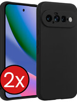 BTH BTH Google Pixel 11 Hoesje Siliconen - Zwart - 2 PACK