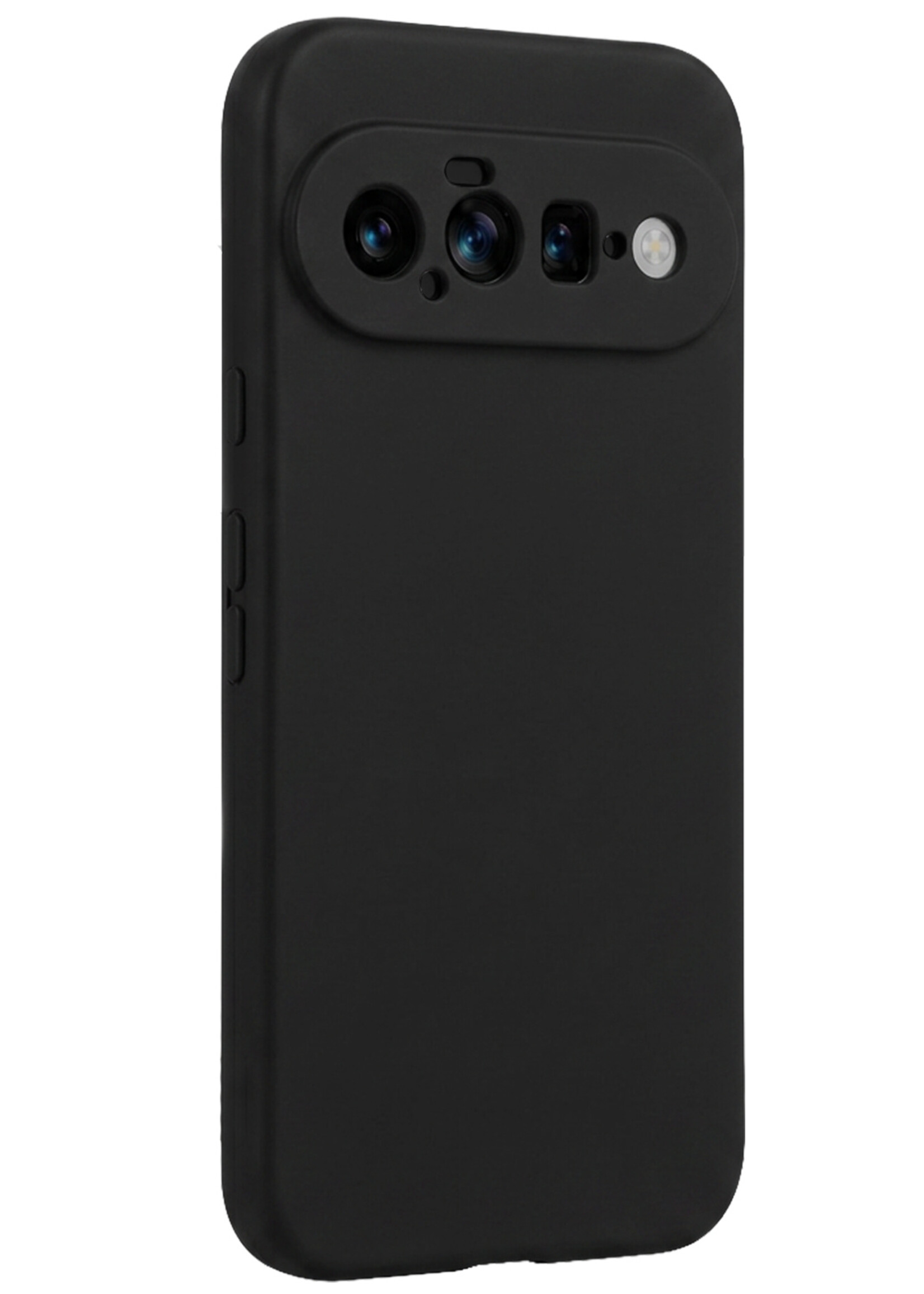 BTH BTH Google Pixel 11 Hoesje Siliconen Met 2x Screenprotector - Zwart