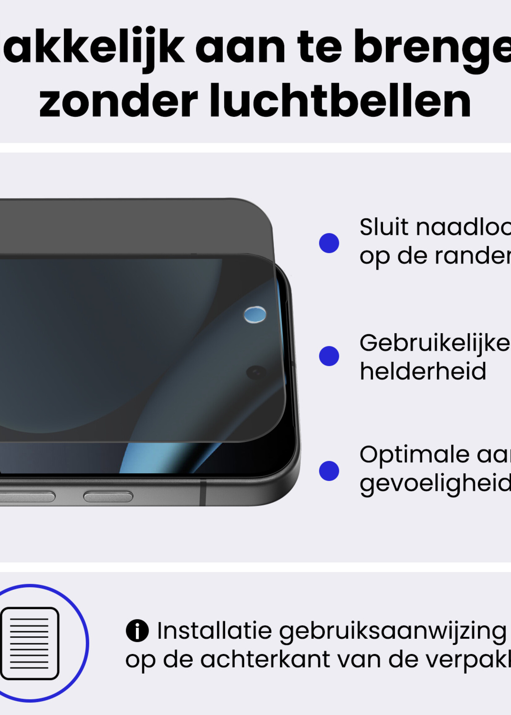 BTH BTH Google Pixel 11 Pro Screenprotector Glas Privacy - 2 PACK