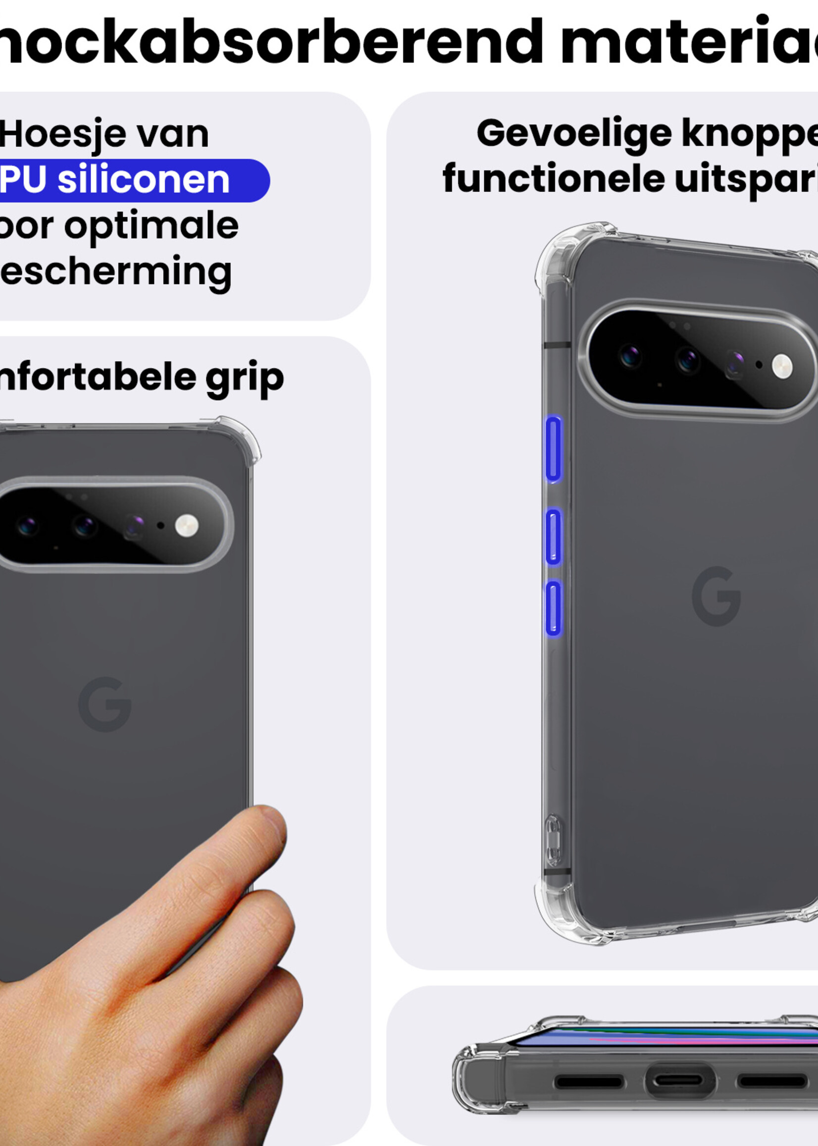 BTH BTH Google Pixel 11 Pro Hoesje Shockproof Met Screenprotector