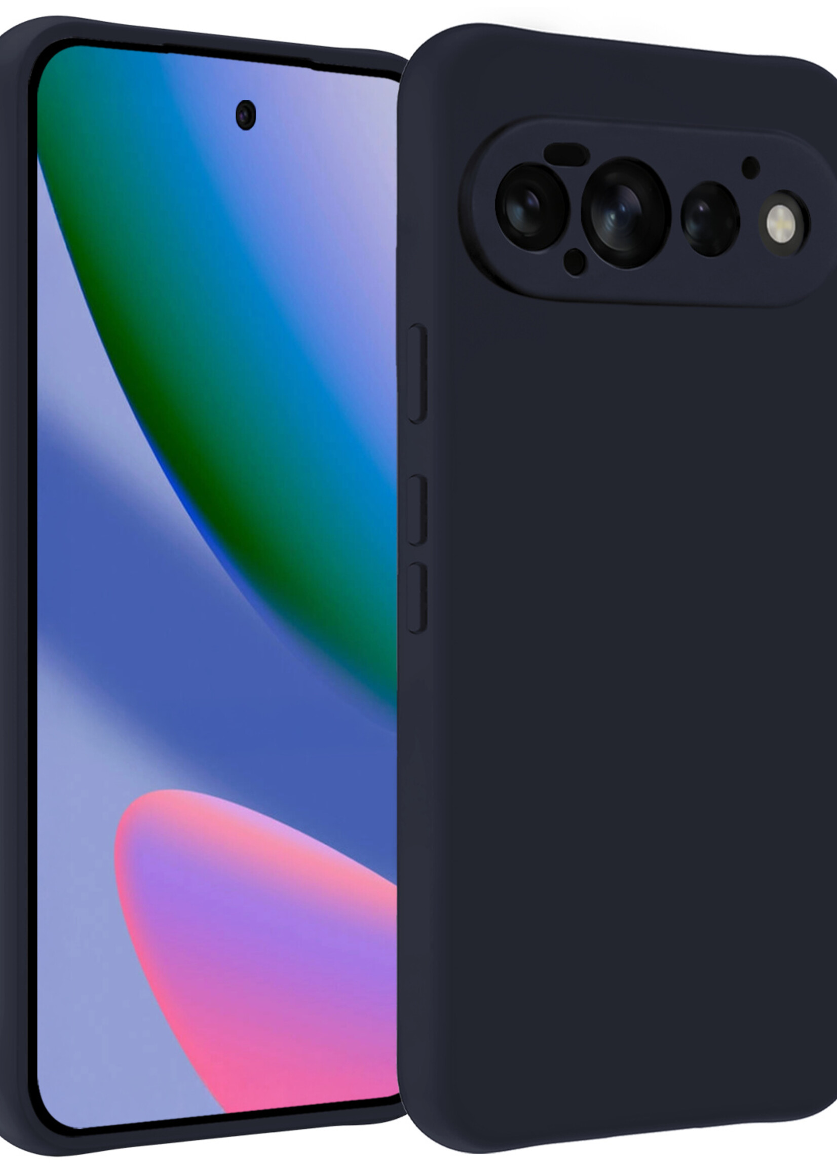 BTH BTH Google Pixel 11 Pro Hoesje Siliconen - Donkerblauw