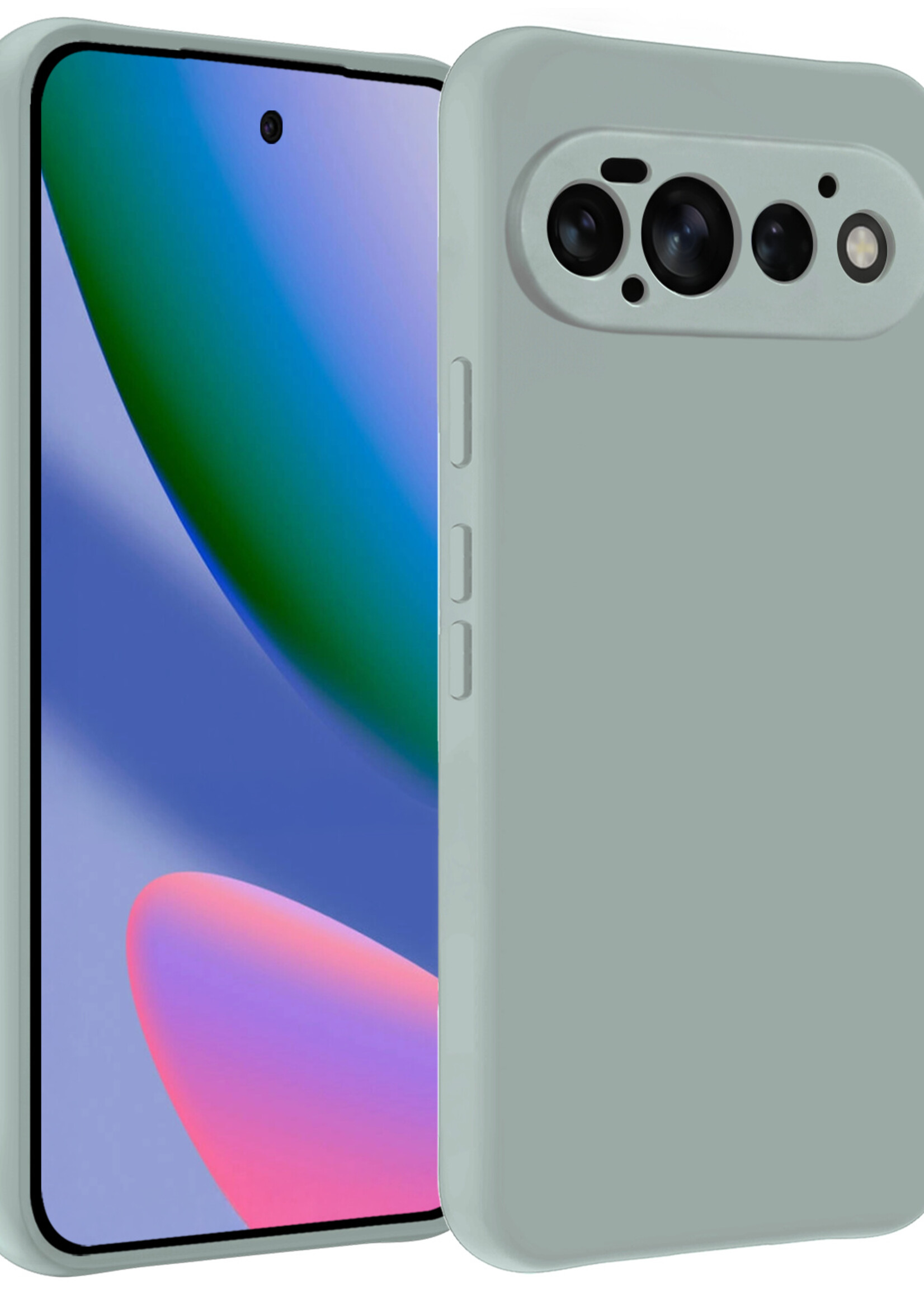 BTH BTH Google Pixel 11 Pro Hoesje Siliconen - Lichtblauw