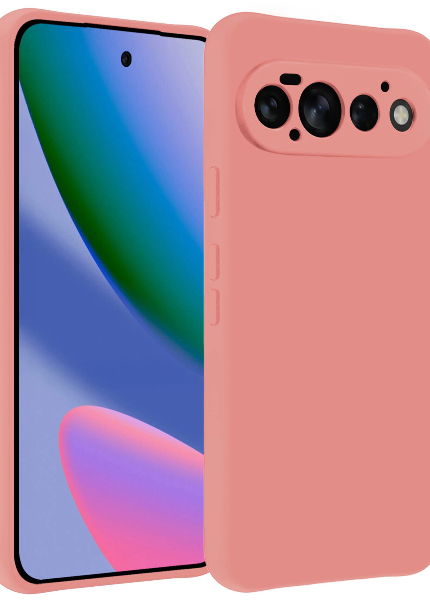 BTH BTH Google Pixel 11 Pro Hoesje Siliconen - Lichtroze