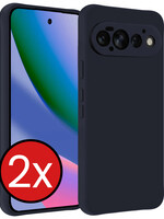 BTH BTH Google Pixel 11 Pro Hoesje Siliconen - Donkerblauw - 2 PACK