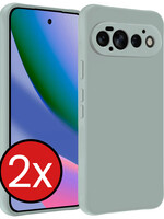 BTH BTH Google Pixel 11 Pro Hoesje Siliconen - Lichtblauw - 2 PACK