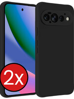 BTH BTH Google Pixel 11 Pro Hoesje Siliconen - Zwart - 2 PACK