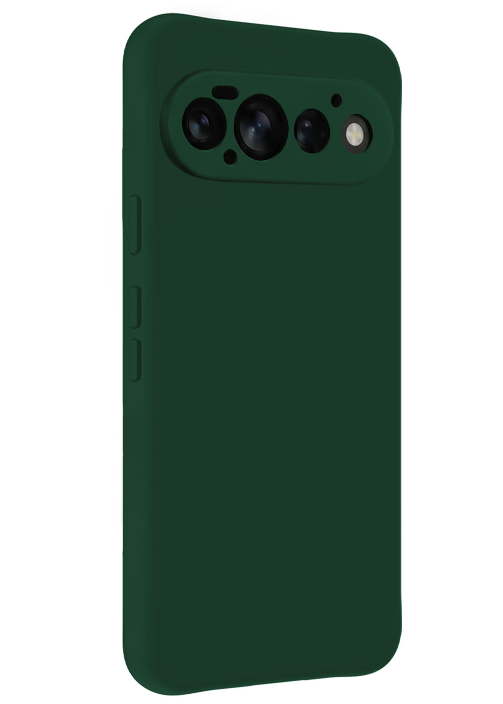 BTH BTH Google Pixel 11 Pro Hoesje Siliconen Met 2x Screenprotector - Donkergroen