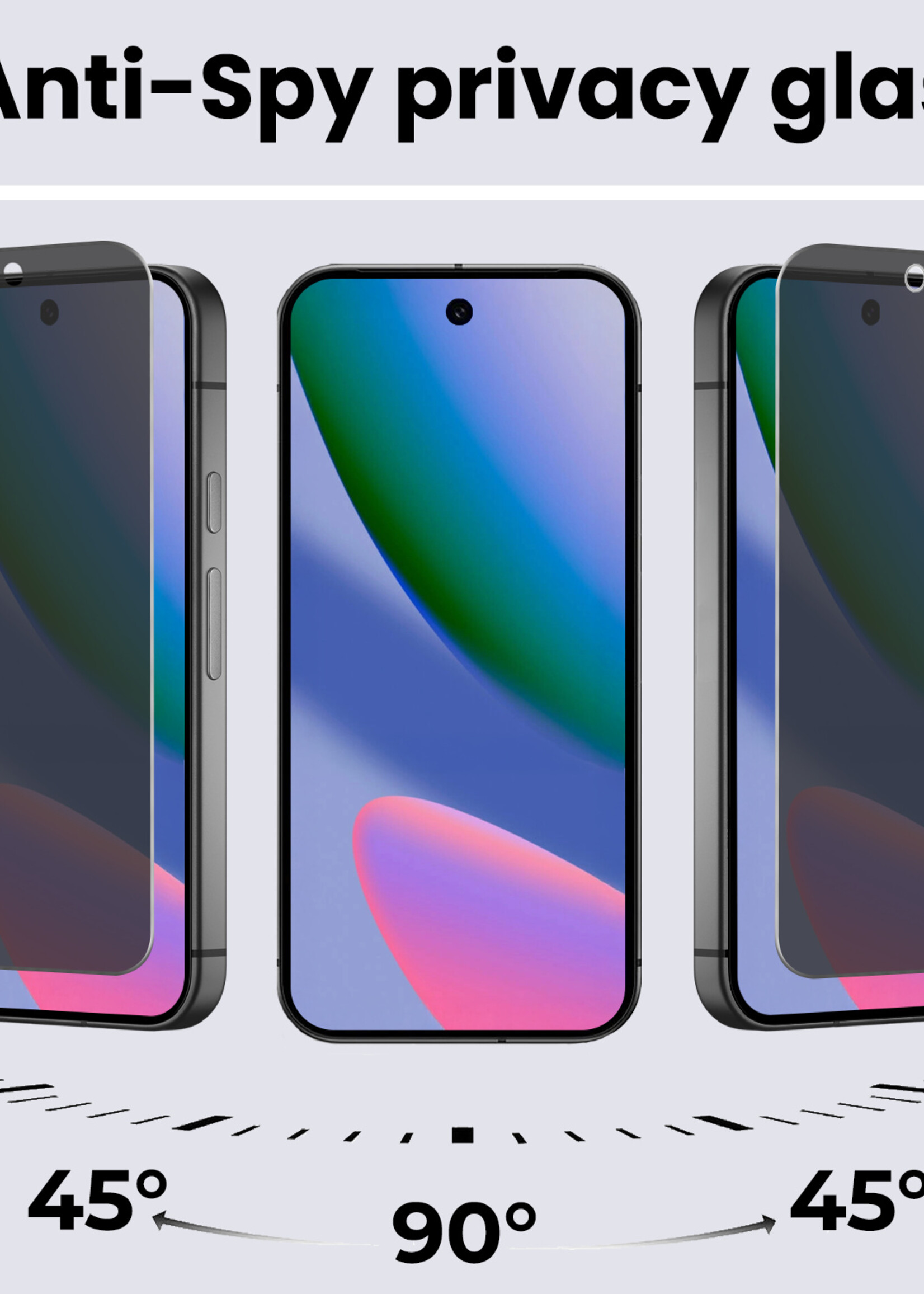 BTH BTH Google Pixel 11 Pro XL Screenprotector Glas Privacy - 3 PACK