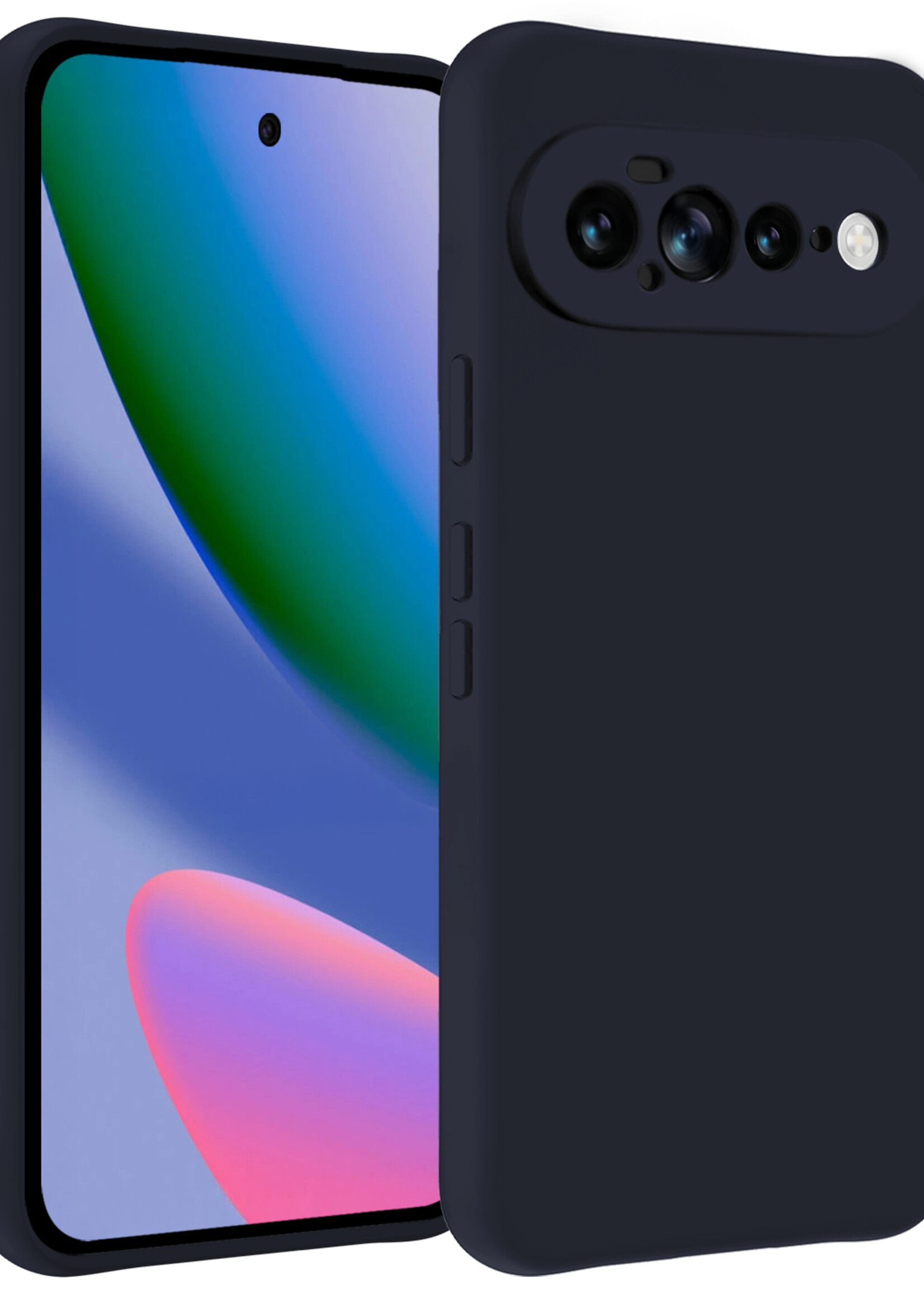 BTH BTH Google Pixel 11 Pro XL Hoesje Siliconen - Donkerblauw