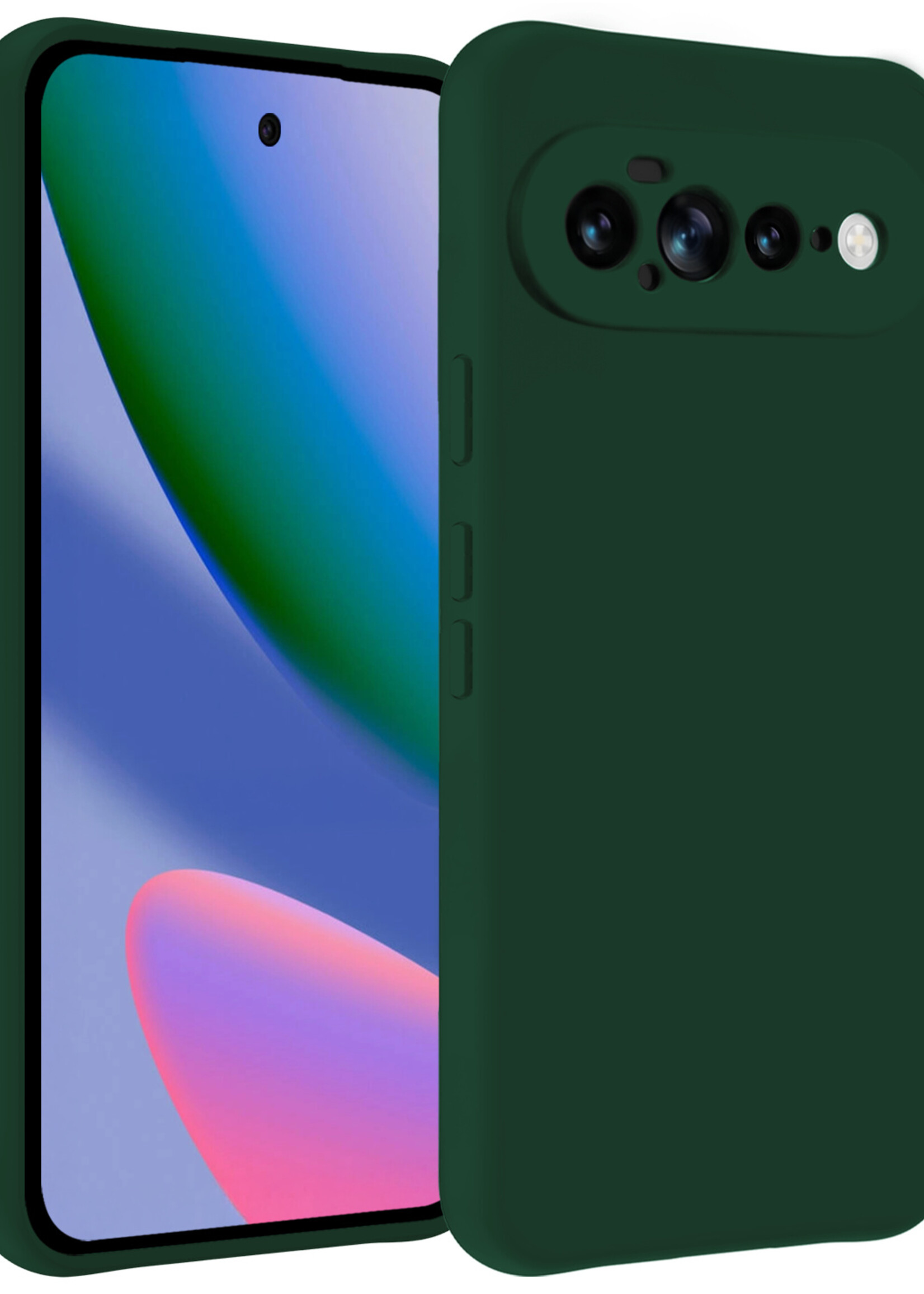 BTH BTH Google Pixel 11 Pro XL Hoesje Siliconen - Donkergroen