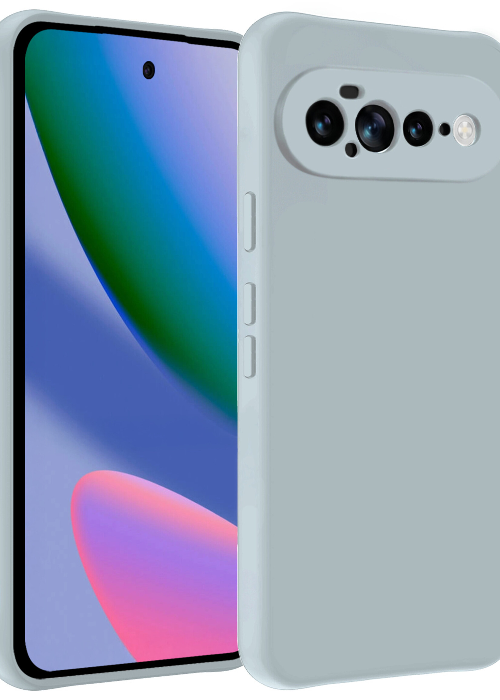 BTH BTH Google Pixel 11 Pro XL Hoesje Siliconen - Lichtblauw