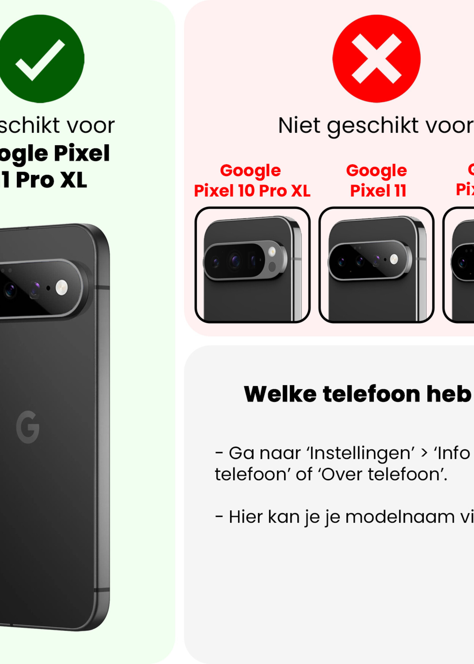 BTH BTH Google Pixel 11 Pro XL Hoesje Siliconen Met Screenprotector - Zwart