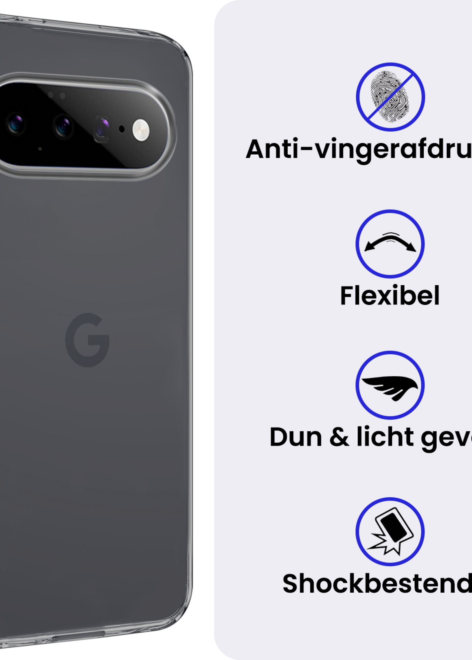 BTH BTH Google Pixel 11 Hoesje Siliconen - Transparant - 2 PACK